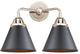 Innovations 288-2W-PN-M13-BK-LED 2 Light Bath Vanity Light, Polished Nickel