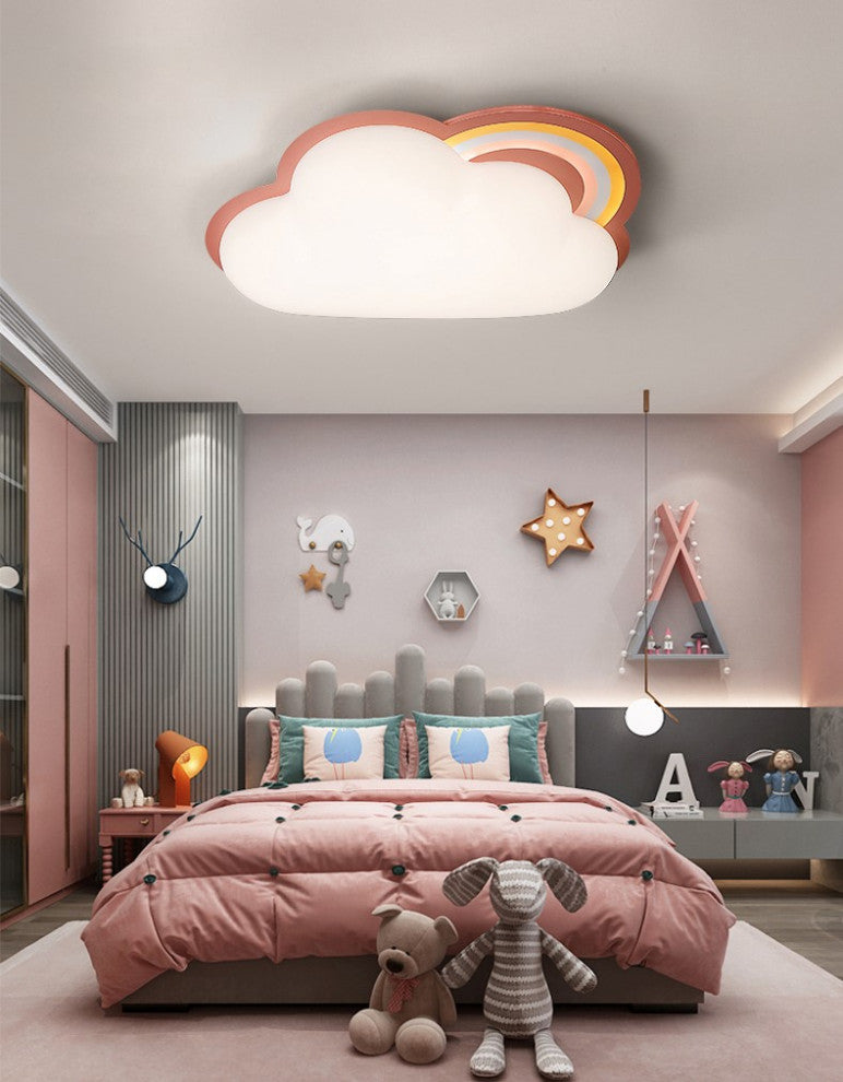 Thuin | Cloud Shaped LED Ceiling Light for kids room, Pink
