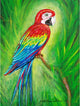 Betsy Drake Red Macaw Outdoor Wall Hanging 24x30