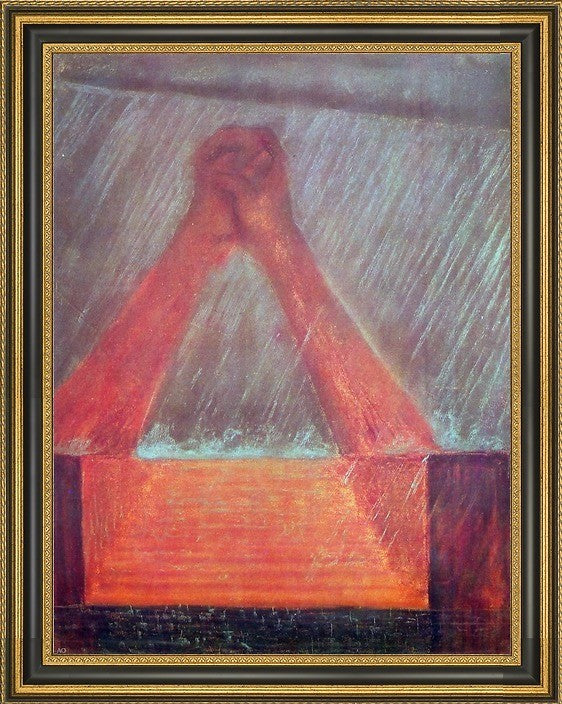 Mikalojus Ciurlionis Deluge IV - 21" x 28" Framed Premium Canvas Print