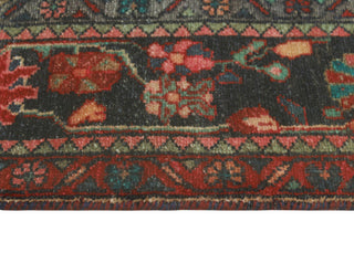 Fine Vintage Distressed Rabeha Rust/Charcoal Runner, 4'3 x 9'2