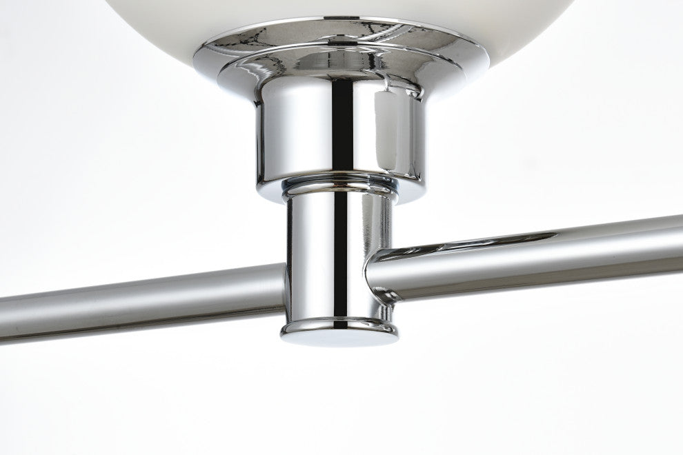 5 Light Chrome And Frosted White Bath Sconce