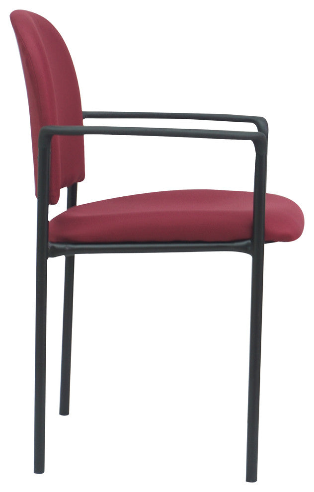 Office Factor Side Waiting Room Guest Chair Stackable With Arms