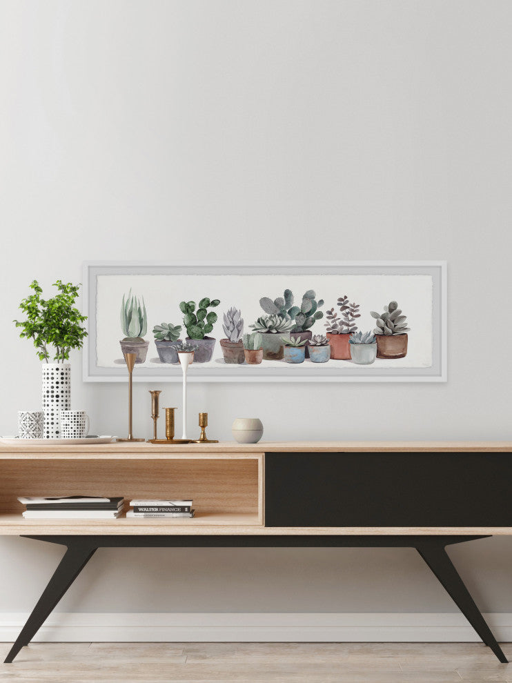 "Bunch of Succulents" Framed Painting Print