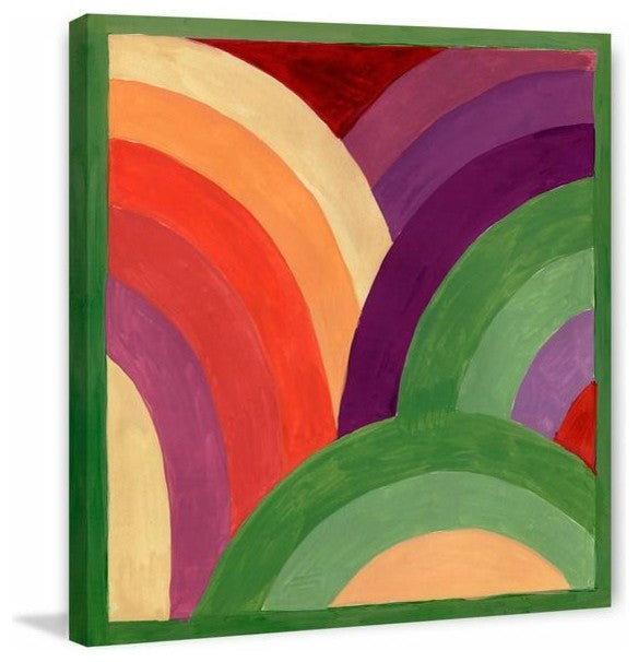 "Rainbow Bunch" Painting Print on Wrapped Canvas, 24"x24"