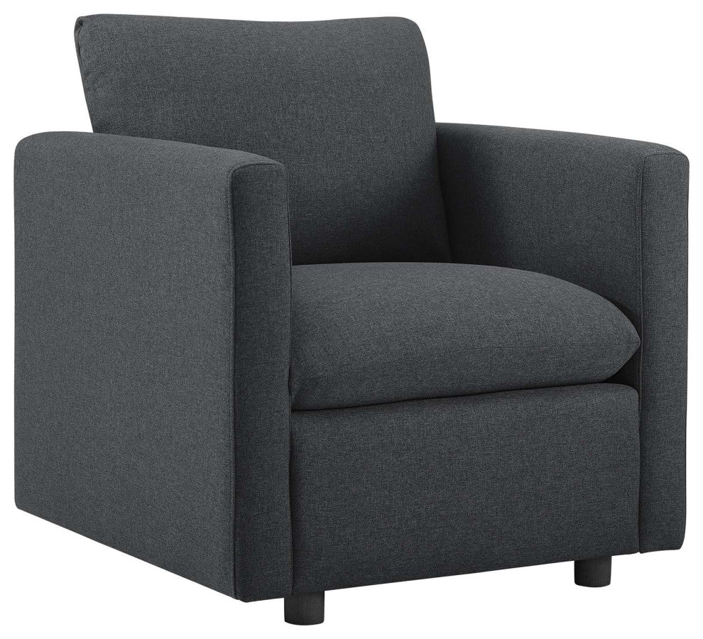 Activate Upholstered Fabric Armchair, Gray