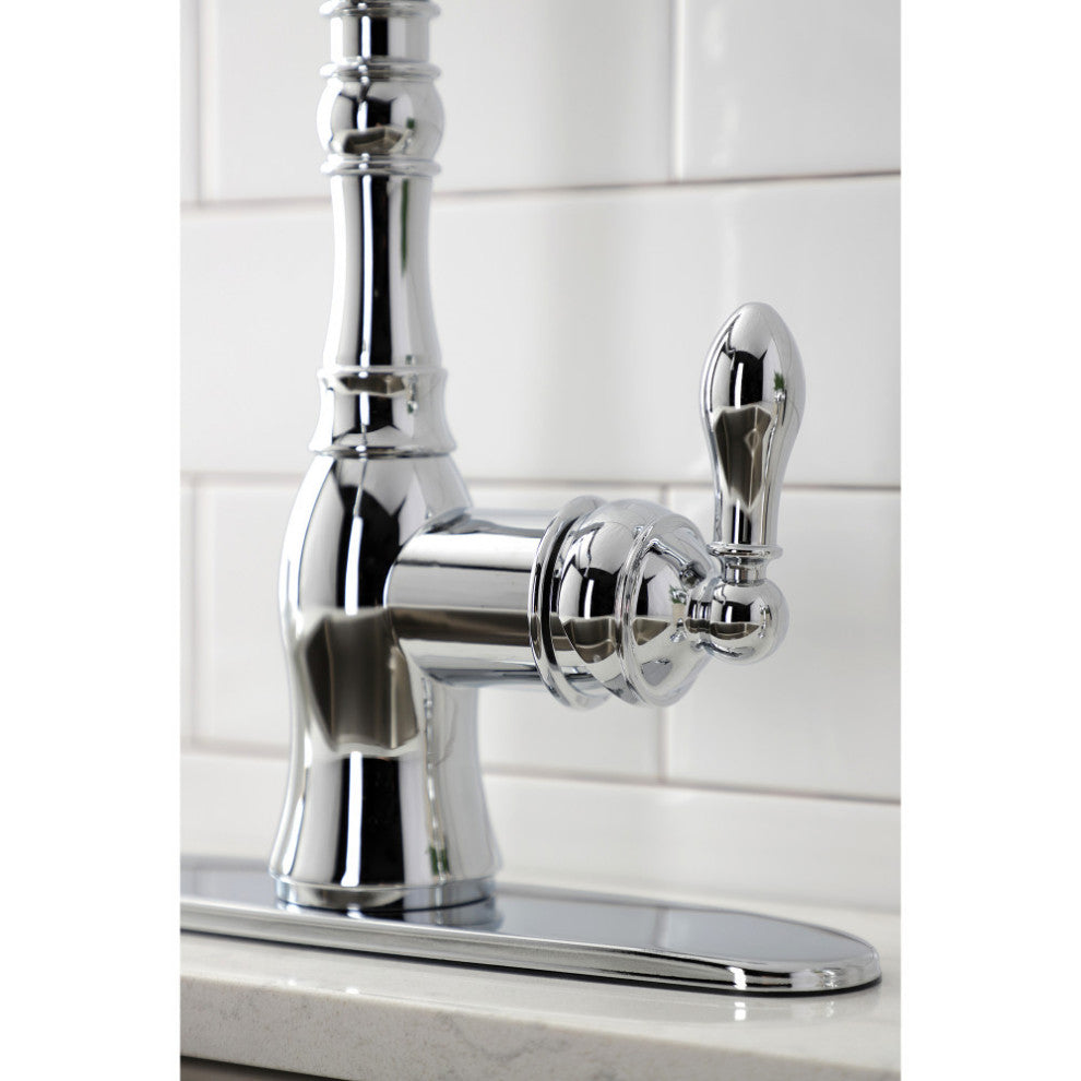 GSY7701ACLBS Single Handle Kitchen Faucet With Brass Sprayer, Polished Chrome