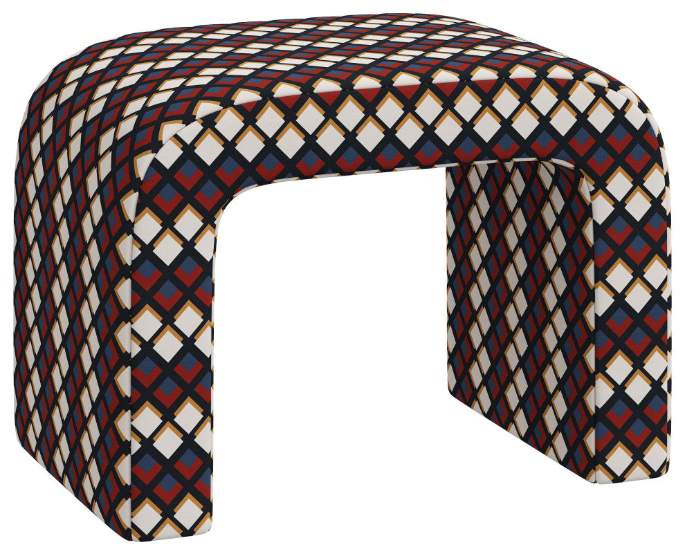 Ottoman, Deco Diamond Rust Gold