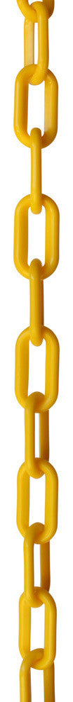 Plastic Standard Link Barrier Chain, Various Finishes, 2 Sizes, Yellow, U50