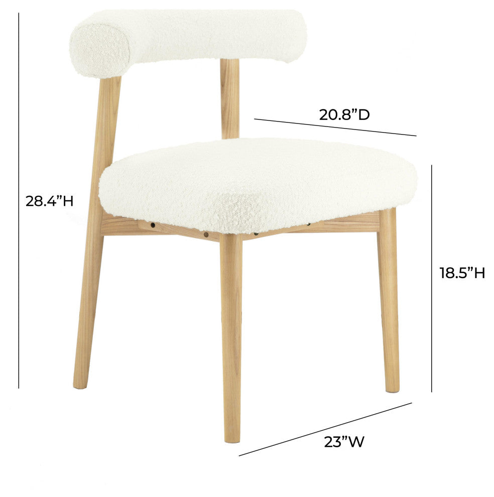 Spara Boucle Side Chair, Cream