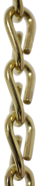 Steel Double Jack Basket Chain, 3', Polished Brass, U13