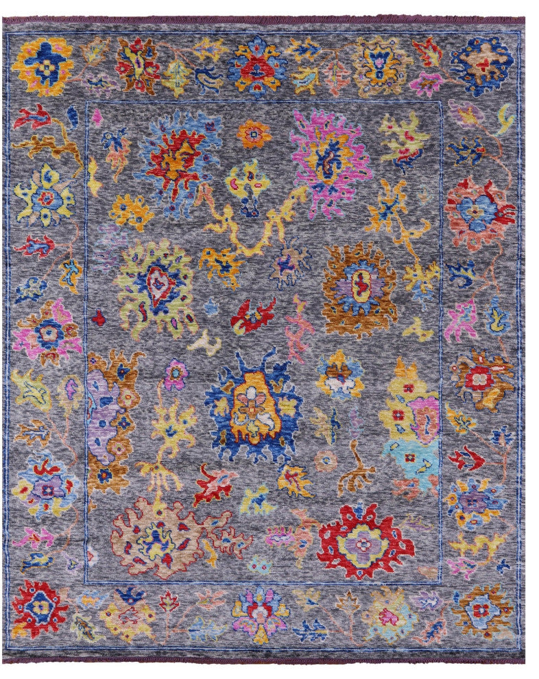 Turkish Oushak Hand-Knotted Wool Rug 8' 1" X 10' 2" - Q16068