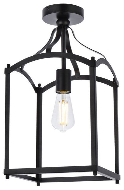 Judy 1-Light Flush Mount, Black
