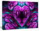 Purple Cold Mystical Heart, Large Floral Canvas Art Print, 60x40