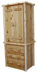 White Cedar Log Armoire
