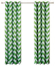 Chevron Printed Grommet Curtains, Pair, Green, 96"