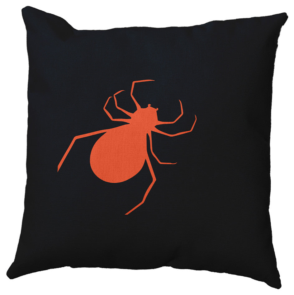 Halloween Spiders Accent Pillow, Harvest Orange, 20"x20"