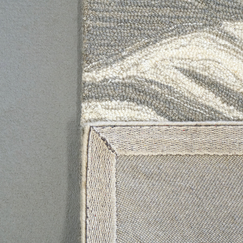 Dynamic Rugs Graphite 9x12 Wool Handmade Area Rug 5442-910 Gray/Ivory
