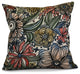 Zentangle Floral Floral Print Pillow, Red, 18"x18"