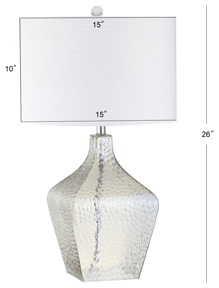Jane 26" Glass Table Lamp, Clear