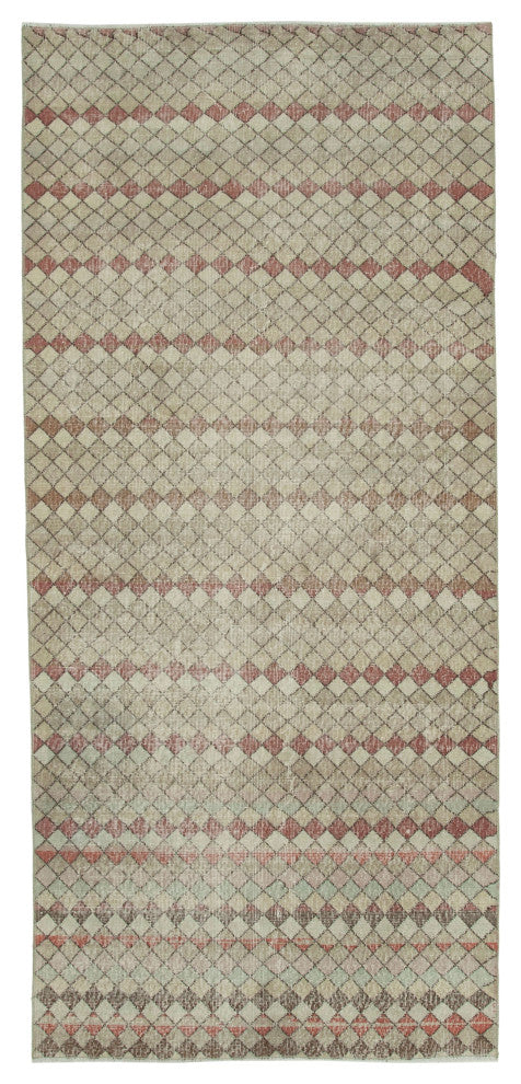 Rug N Carpet - Handmade Turkish 4' 1'' x 9' 2'' Antique Area Rug