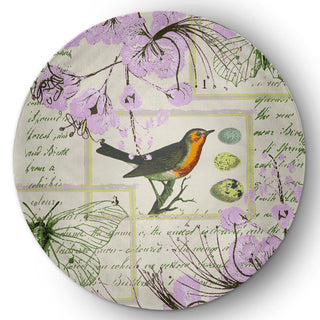 Singing Bird Spring Chenille Rug, Lilac, 5' Round