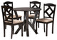 Elissa Modern 5-Piece Dining Set, Sand