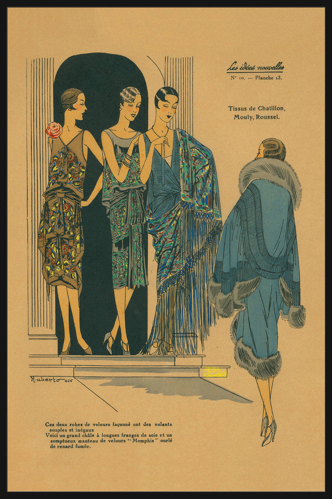 "Party Wear" Floater Framed Painting Print on Canvas, 16"x24"