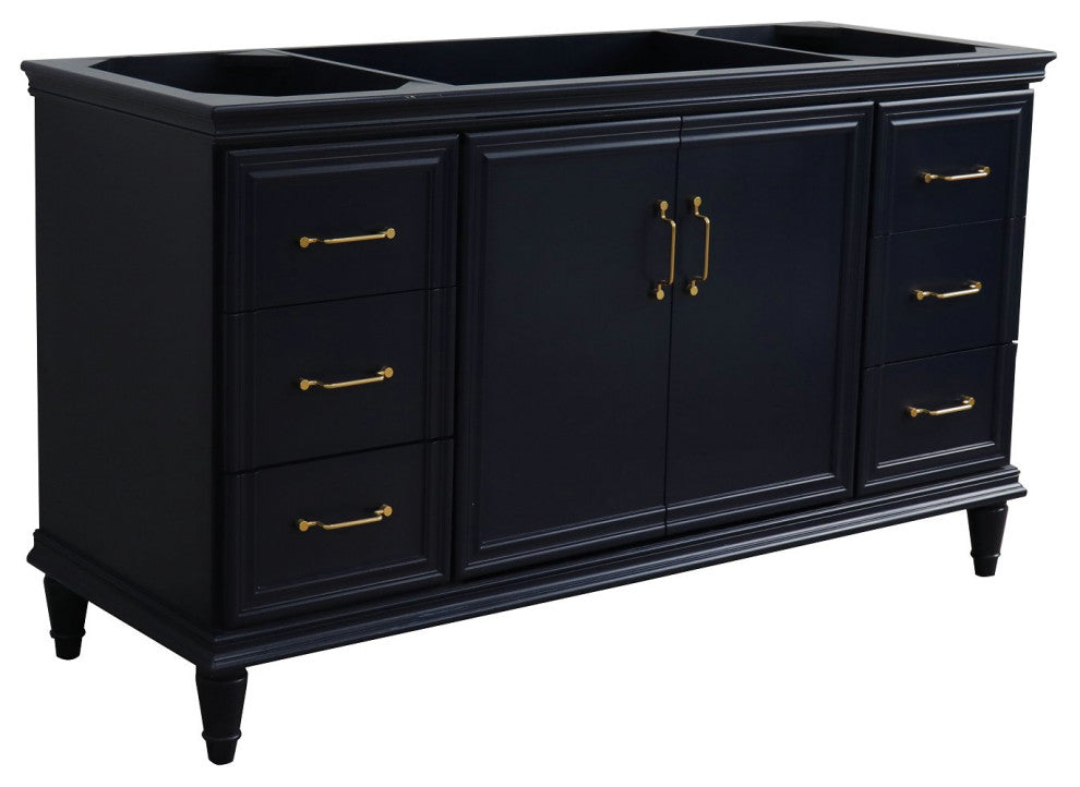 60" Single Vanity, Blue Finish, Cabinet Only