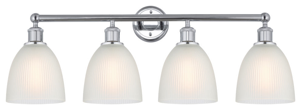 Innovations 616-4W-PC-G381 Castile 4 Light Bath Vanity Light, Polished Chrome