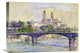 "The Seine In front of The Trocadero" Artwork, 22" x 15"