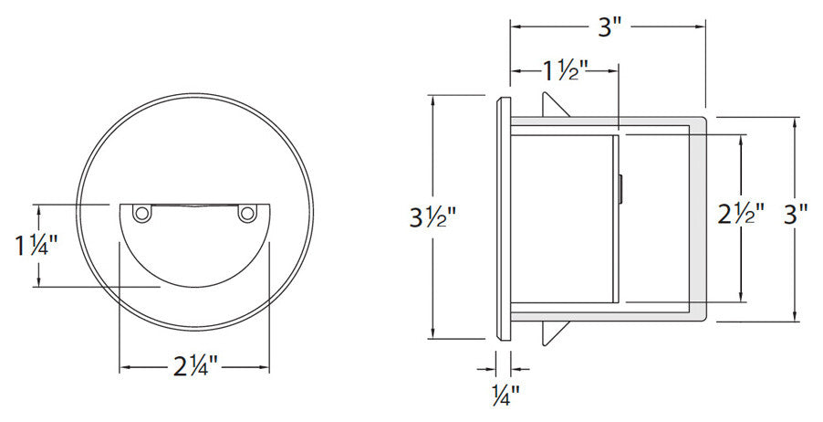 LEDme Round Red Step and Wall Light, White