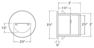 LEDme Round Red Step and Wall Light, White