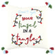 Ivory Tinsel In A Tangle Dimensional Throw Pillow