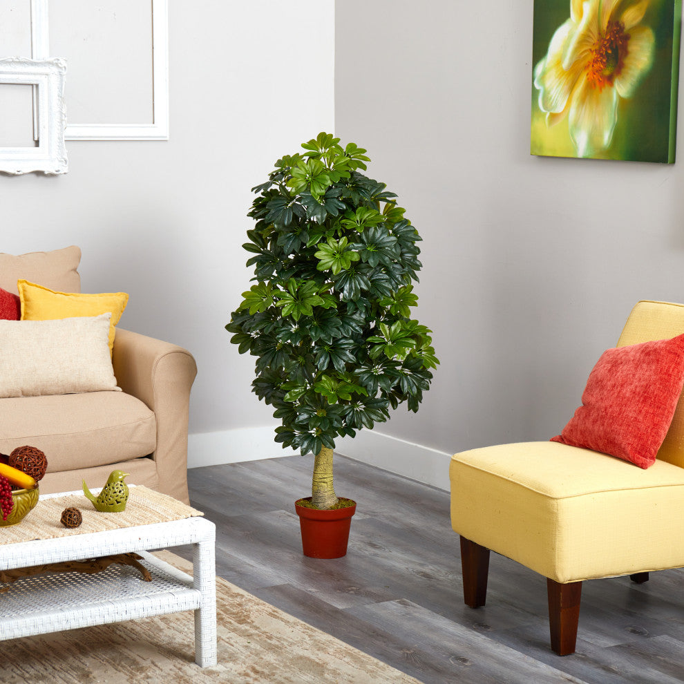 5' Schefflera Artificial Tree, Real Touch