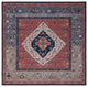 Safavieh Tucson TSN153 Rug Machine-Washable, Rust/Blue, 8' Square