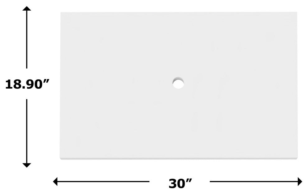 Morden Minimalist Thinner Vanity Countertop, 30"