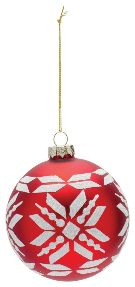 Nordic Snowflake Ball Ornament, Set of 6