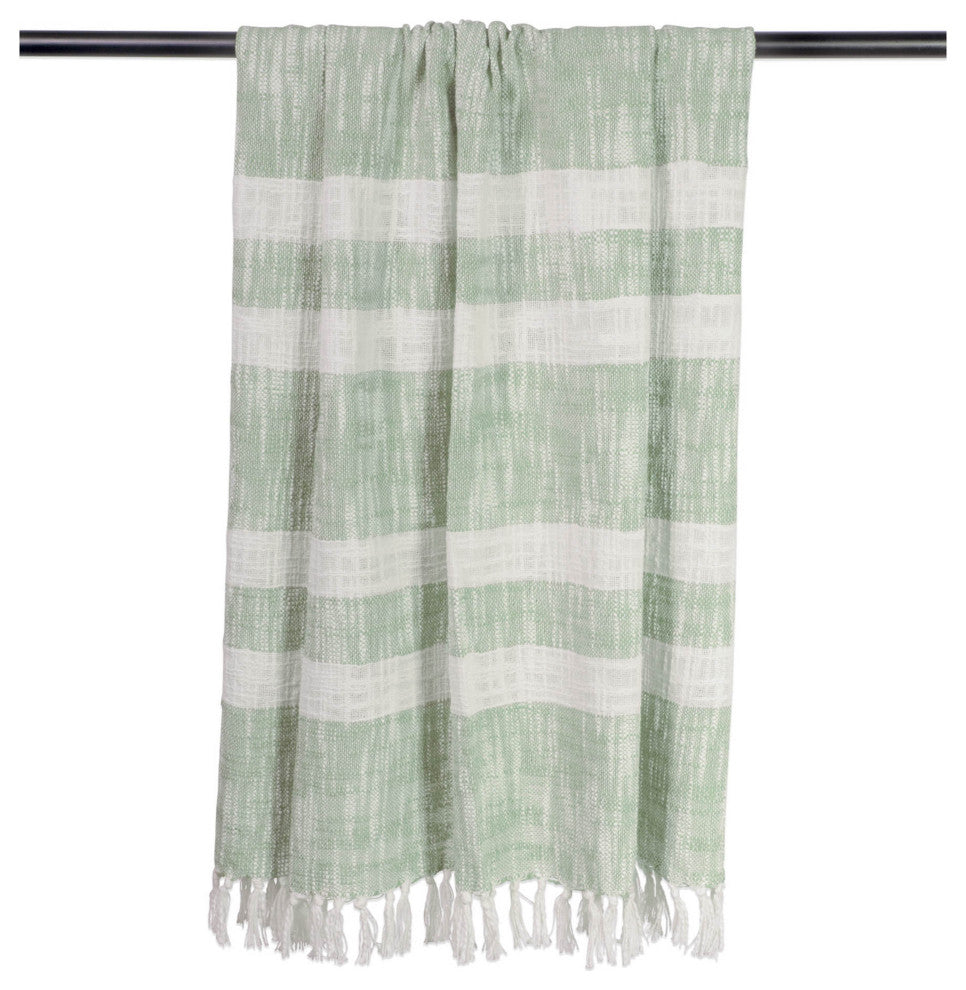 DII Mint Slub Stripe Throw