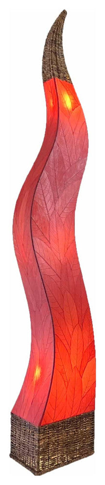 Eangee Flame Giant Floor Lamp, Red