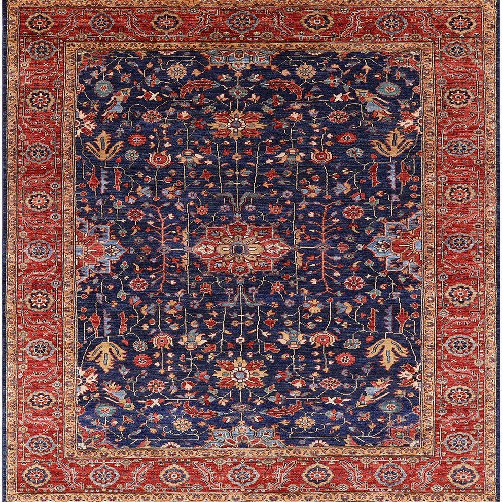 Ahgly Company Indoor Square Mid-Century Modern Area Rugs, 3' Square