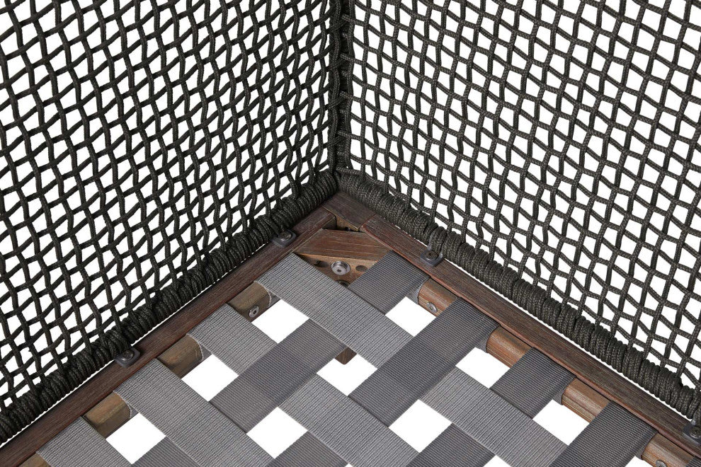 Netta Lounge Chair, Dark Gray Cord and Weathered Eucalyptus