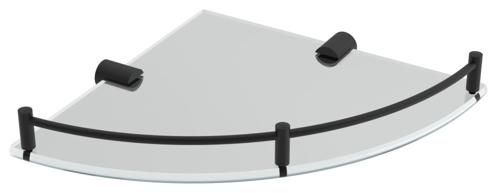 ICO Bath Volkano 9 Inch Glass Bathroom Shelf