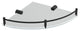 ICO Bath Volkano 9 Inch Glass Bathroom Shelf