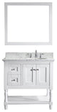 Julianna 36" Single Bathroom Vanity, White, Round Sink, No Faucet