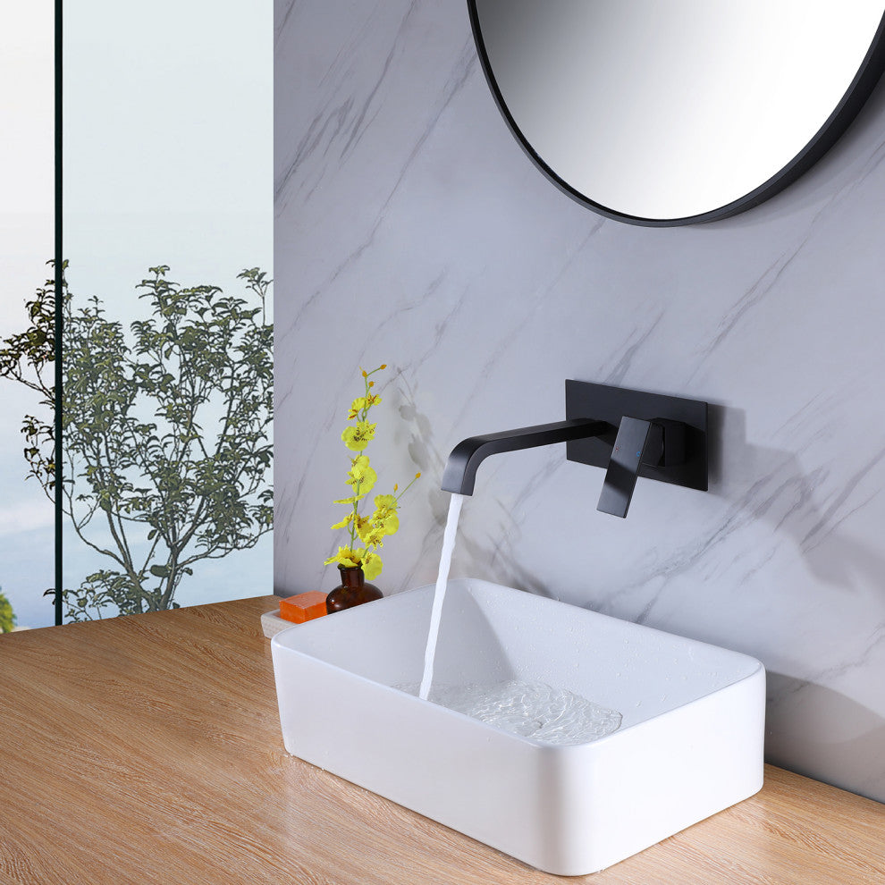 Single Handle Wall Mounted Bathroom Sink Faucet