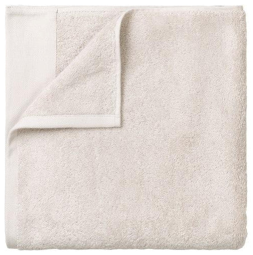 Riva Organic Terry Cloth Sauna Towel 39X79", Moonbeam/Cream