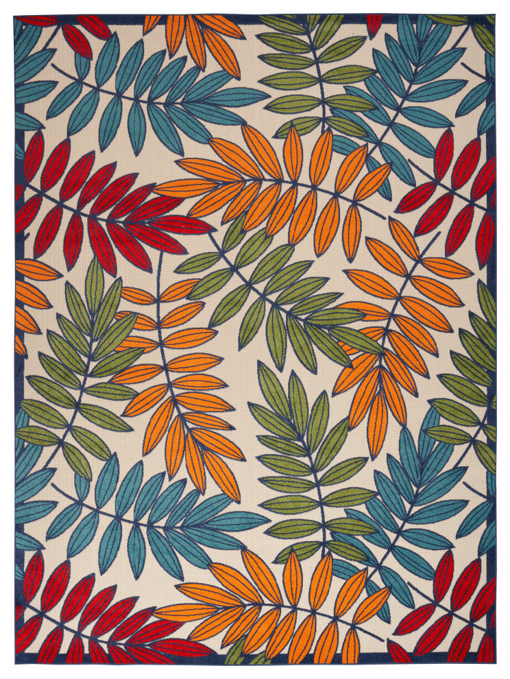 Nourison Aloha 9' x 12' Multicolor Tropical Area Rug