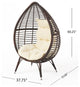 GDF Studio Dermot Teardrop Wicker Lounge Chair with Water Resistant Cushion
