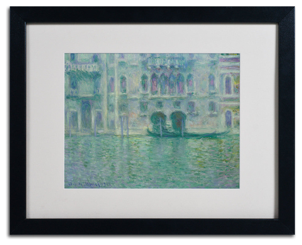 'Palazzo da Mula Venice, 1908' Matted Framed Canvas Art by Claude Monet